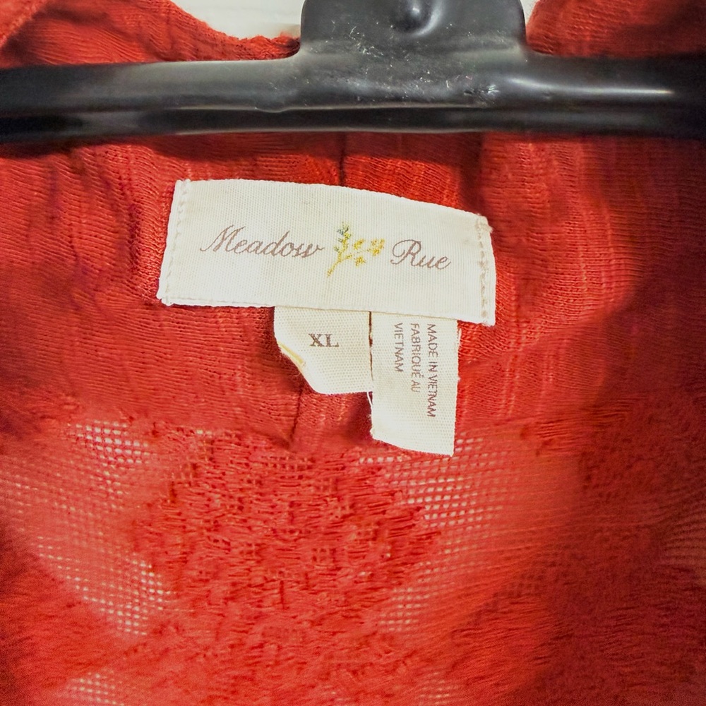 Meadow Rue Textured Rust Cardigan - Picture 2 of 10